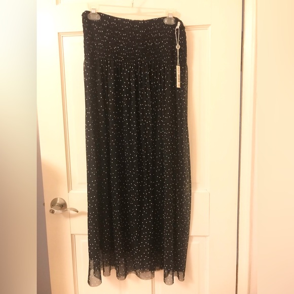 MAX STUDIO Dot Mesh Maxi Skirt - Picture 2 of 4